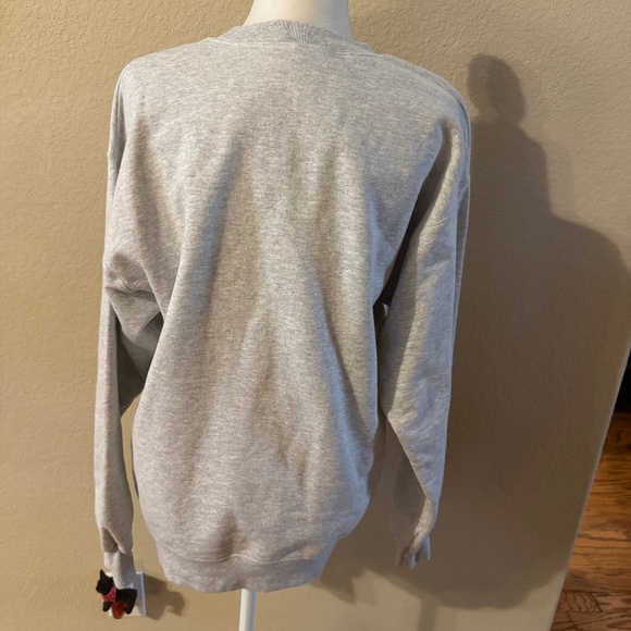 Preowned Racquet and Jog Heather Gray Teddy Bear Sweatshirt Size M - Picture 3 of 3